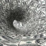 $5.2 Billion Disaster Caused By One Faulty Wire A swirling tunnel made of dollar bills creating a vortex effect