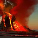 12,000-Year-Old Giant ERUPTS — SUDDENLY, Scientists Stunned A volcano erupting with lava and lightning in the sky