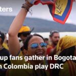 LIVE: World Cup fans gather in Bogota to watch Colombia play DRC