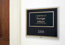 Signage for the Committee on Foreign Affairs.