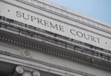 Supreme Court building facade with classical columns