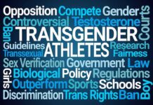 Word cloud on transgender athletes debate
